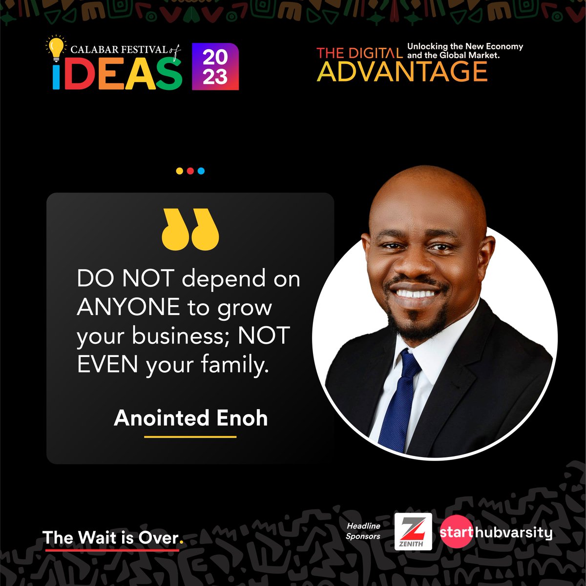 IdeasFestHQ's tweet photo. Drive YOURSELF to a new INDISPENSIBLE level - Anointed Enoh.
#CalabarIDEASFest #CFOI2023 #IdeasFest https://t.co/Ppd844lEE0