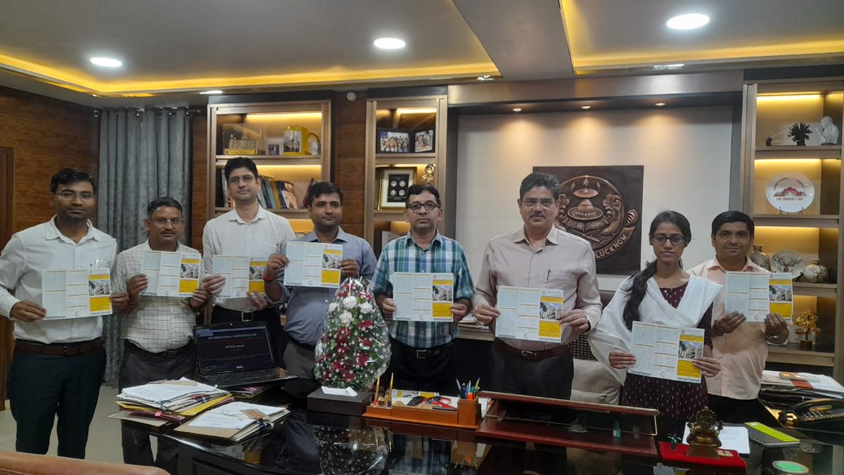Hon'ble VC Prof Alok Kumar Rai launched today the Brochure & Website of International Conference 'Computational Intelligence and Cyber Security' to be held on November 8-9, 2023 at Faculty of Engineering and Technology, University of Lucknow🙏🙏💐
@profalokkumar
@DeanacademicsL