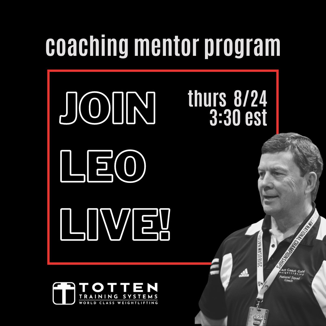 Leo Totten (@tottentraining) on Twitter photo We’re going live! Join us TOMORROW, Thurs 8/24 at 3:30pm EST on our Instagram <a href="/tottentraining/">Leo Totten</a> to hear all about the Coaching Mentor Program from Leo and Coach Cait. Can't wait until then? Head to Head to tottentraining.com/mentor-program to read all about the program and enroll! We’re going live! Join us TOMORROW, Thurs 8/24 at 3:30pm EST on our Instagram <a href="/tottentraining/">Leo Totten</a> to hear all about the Coaching Mentor Program from Leo and Coach Cait. Can't wait until then? Head to Head to tottentraining.com/mentor-program to read all about the program and enroll!