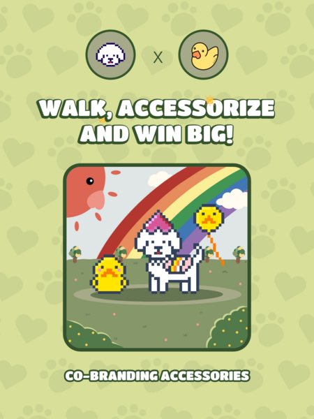 🐥Co-branding accessory campaign ! 
How to Participate:🎉
1️⃣ Walk your furry friend daily &amp; receive blind carrier of Duck collaborative accessories!
2️⃣ and show your stylish accessorised dogs on Twitter and tag <a href="/LOOTaDOG/">LOOTaDOG</a> and <a href="/DuckYou18_/">DuckYou18</a> 📸
3️⃣ Fill in the form to complete your