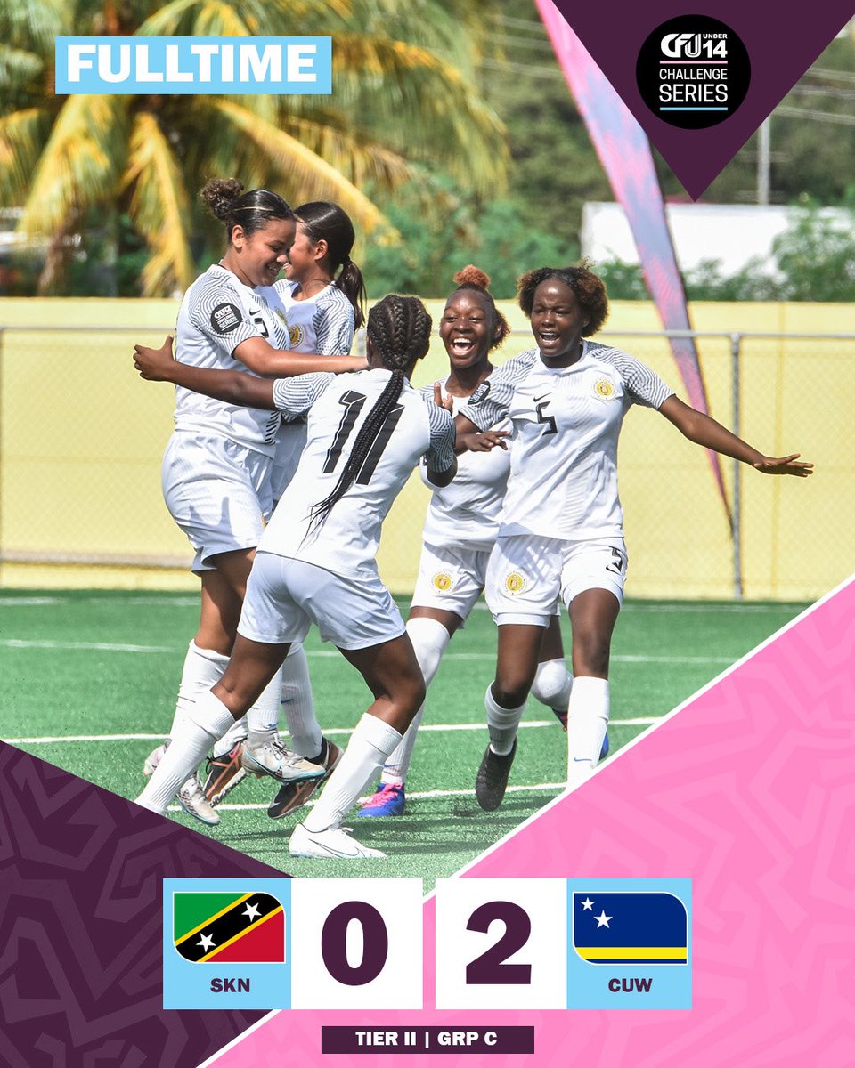 CFUOfficial's tweet photo. FULL-TIME:
SKN 0:2 CUW
#cfufootball #caribbeanfootball #thefuturestartsnow #girlsplayfootball https://t.co/TYKI7Q59Wr