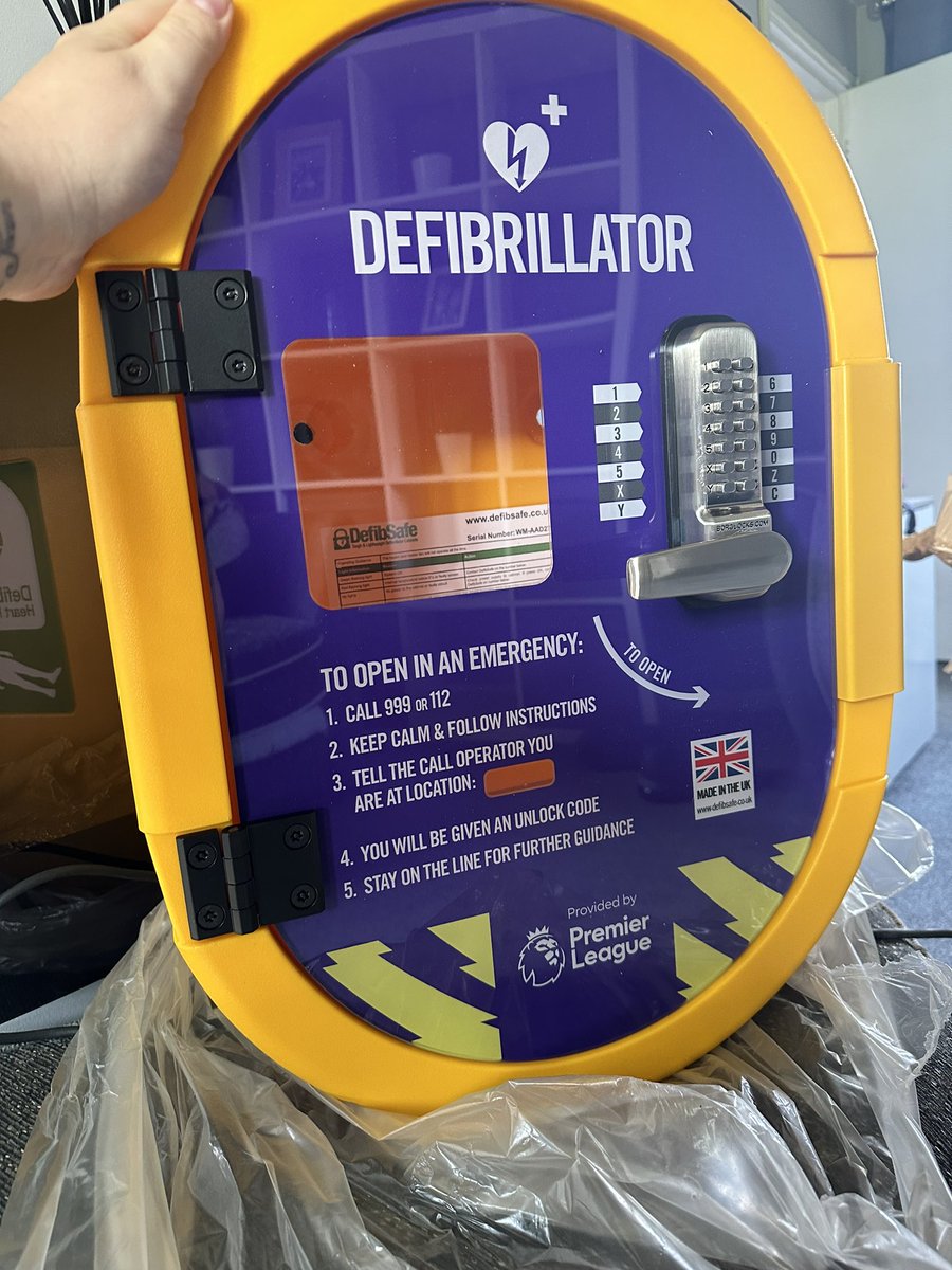 AFC Middleham Town π°π (@afc_middleham) on Twitter photo Our <a href="/premierleague/">Premier League</a> funded defibrillator cabinet has arrived!
#football #savealife #nonleague #grassrootsfootball #defib <a href="/NorthRidingFA/">North Riding FA</a> <a href="/FootballFoundtn/">Football Foundation</a> #follow #defib #nhs <a href="/NHSEngland/">NHS England</a> Our <a href="/premierleague/">Premier League</a> funded defibrillator cabinet has arrived!
#football #savealife #nonleague #grassrootsfootball #defib <a href="/NorthRidingFA/">North Riding FA</a> <a href="/FootballFoundtn/">Football Foundation</a> #follow #defib #nhs <a href="/NHSEngland/">NHS England</a>