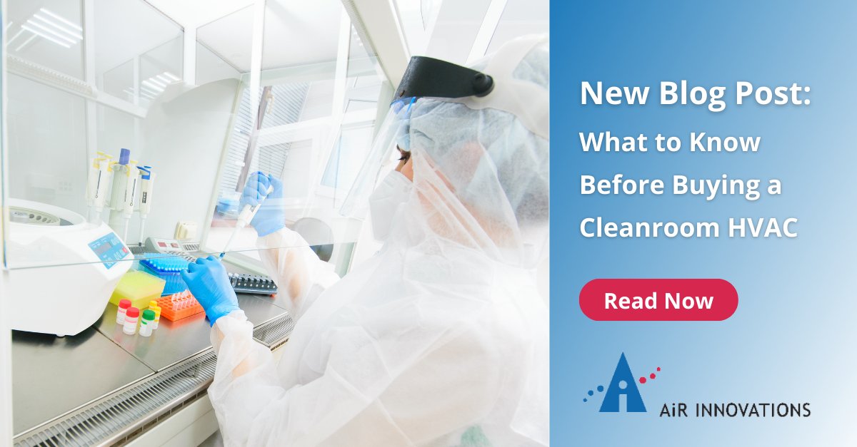 Looking for the ideal HVAC system for your cleanroom? There are several qualities buyers tend to overlook during the selection process. Read our blog post to make sure you don't miss anything.

Read now: bit.ly/3PbcqoM

#Cleanrooms #HVAC #AirSystems #AirInnovations