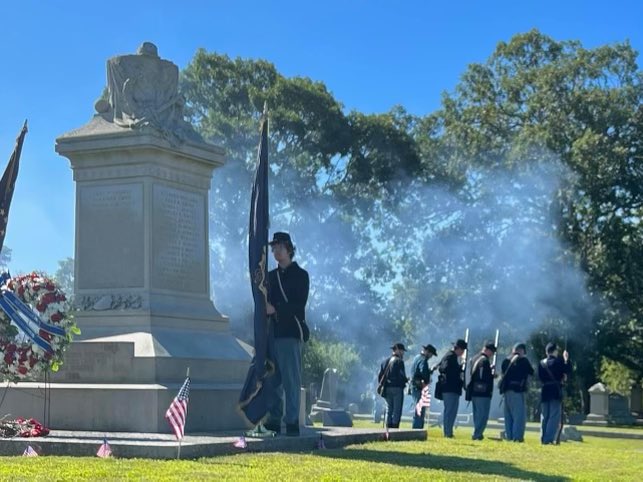2ndrivcob's tweet photo. This past weekend we had the honor of assisting in the rededicating the South Kingstown Soldiers and Sailors Monument and honoring BG Issac P Rodman, the highest ranking KIA from Rhode Island during the American Civil War. #honorthem #somegaveall #rihistory #lestweforget https://t.co/UR19Ls2U73