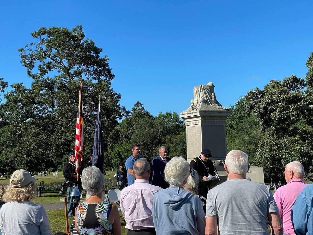 2ndrivcob's tweet photo. This past weekend we had the honor of assisting in the rededicating the South Kingstown Soldiers and Sailors Monument and honoring BG Issac P Rodman, the highest ranking KIA from Rhode Island during the American Civil War. #honorthem #somegaveall #rihistory #lestweforget https://t.co/UR19Ls2U73