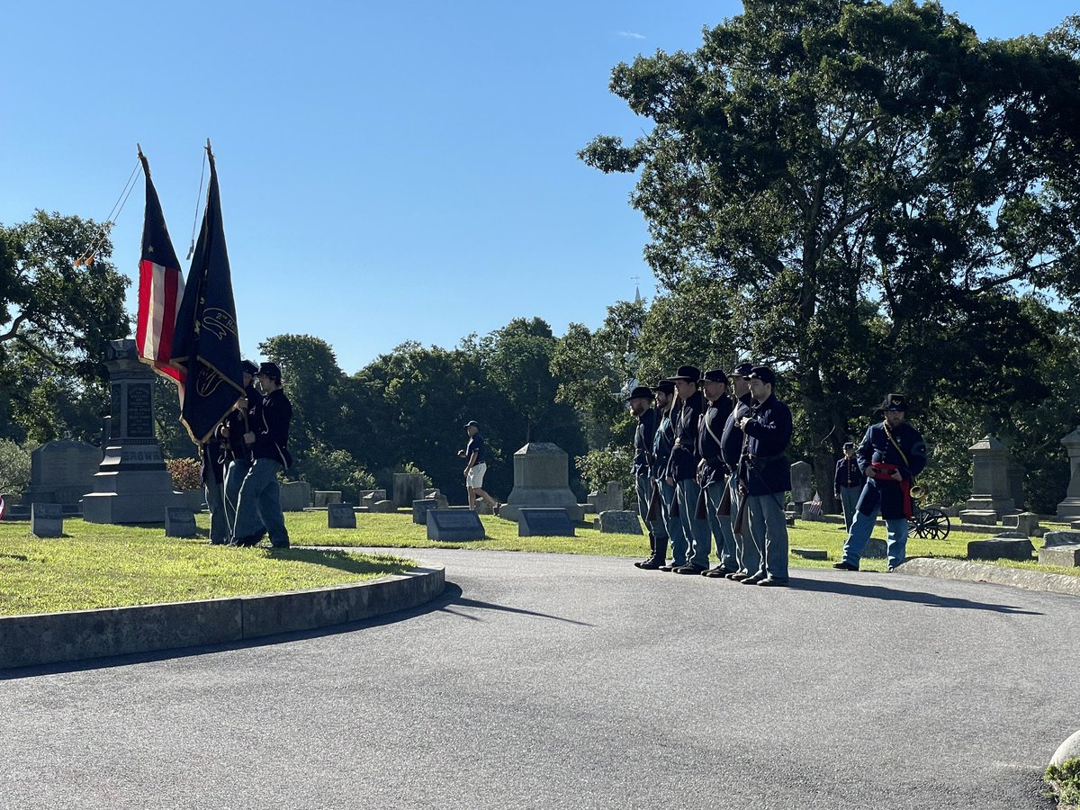 2ndrivcob's tweet photo. This past weekend we had the honor of assisting in the rededicating the South Kingstown Soldiers and Sailors Monument and honoring BG Issac P Rodman, the highest ranking KIA from Rhode Island during the American Civil War. #honorthem #somegaveall #rihistory #lestweforget https://t.co/UR19Ls2U73