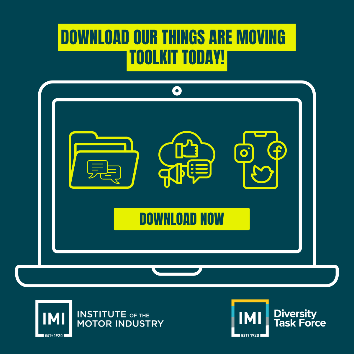 The_IMI's tweet photo. You may have seen our #ThingsAreMoving campaign over the past few weeks, would you or your business like to get involved and share your #RealVoices?
Why not download our toolkit: https://t.co/izzZnPU7Ug.
#IMICommunity #CommittedToMakingPositiveChange https://t.co/AJsA1zNIf4