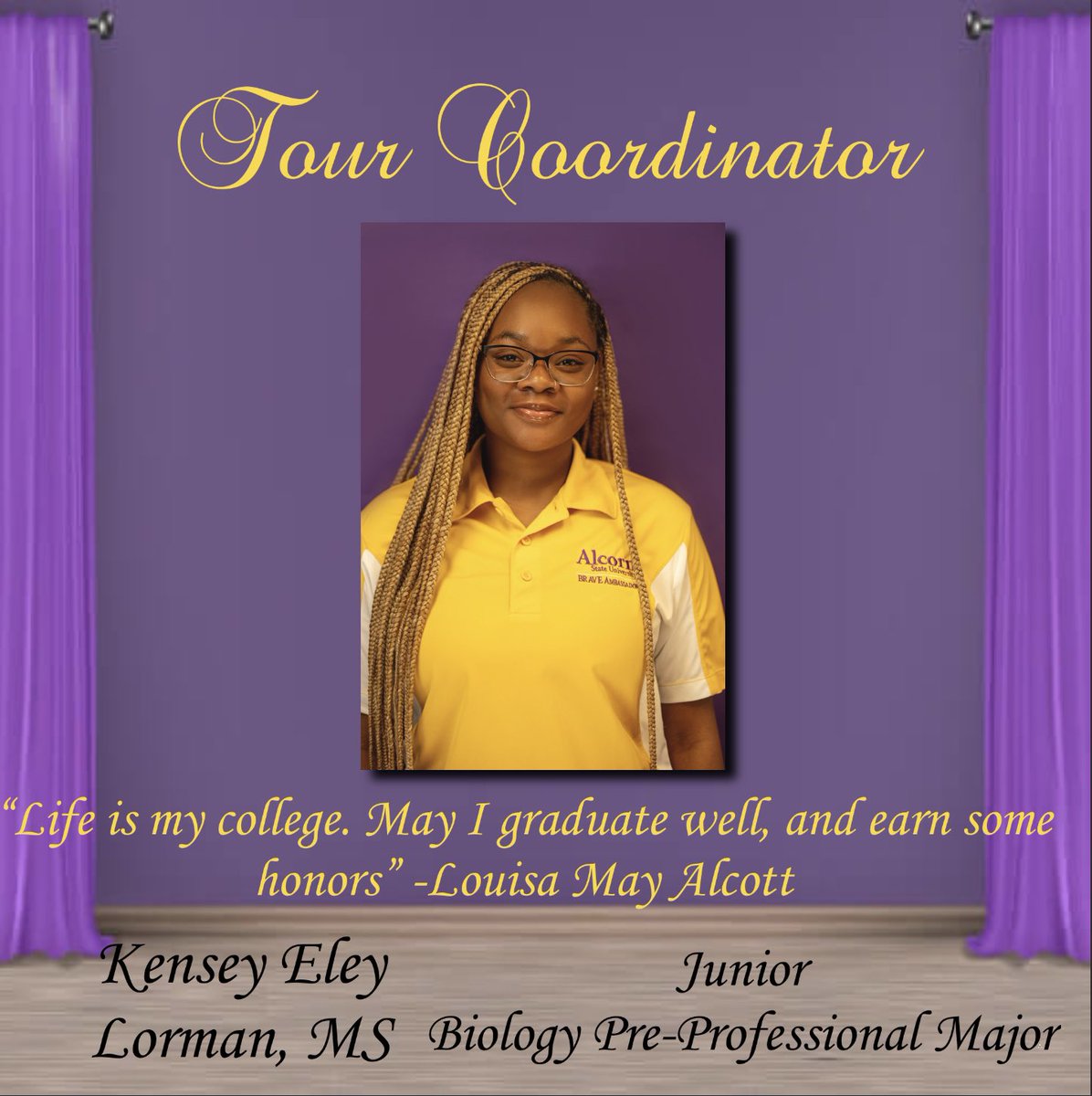 AmbassadorsAsu's tweet photo. Alcorn State University Brave Ambassador EBoard💜💜 (conti.) https://t.co/W7MCIlf9y8