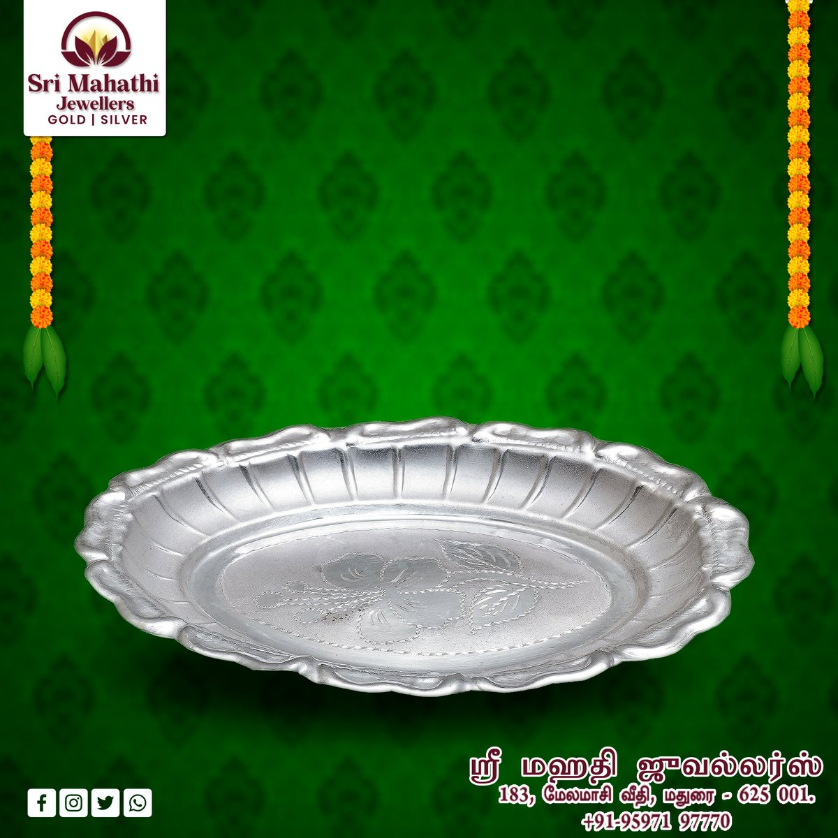 srimahathimdu's tweet image. SILVER FANCY PLATE from the house of Sri Mahathi Jewellers - Madurai

#silverplate #silverashtalakshmiplate #poojaarticles #poojaplate #silverpoojaarticles #silverpoojaplate #Silverpoojacollections #SriMahathiJewellers #SriMahathiJewellersMadurai