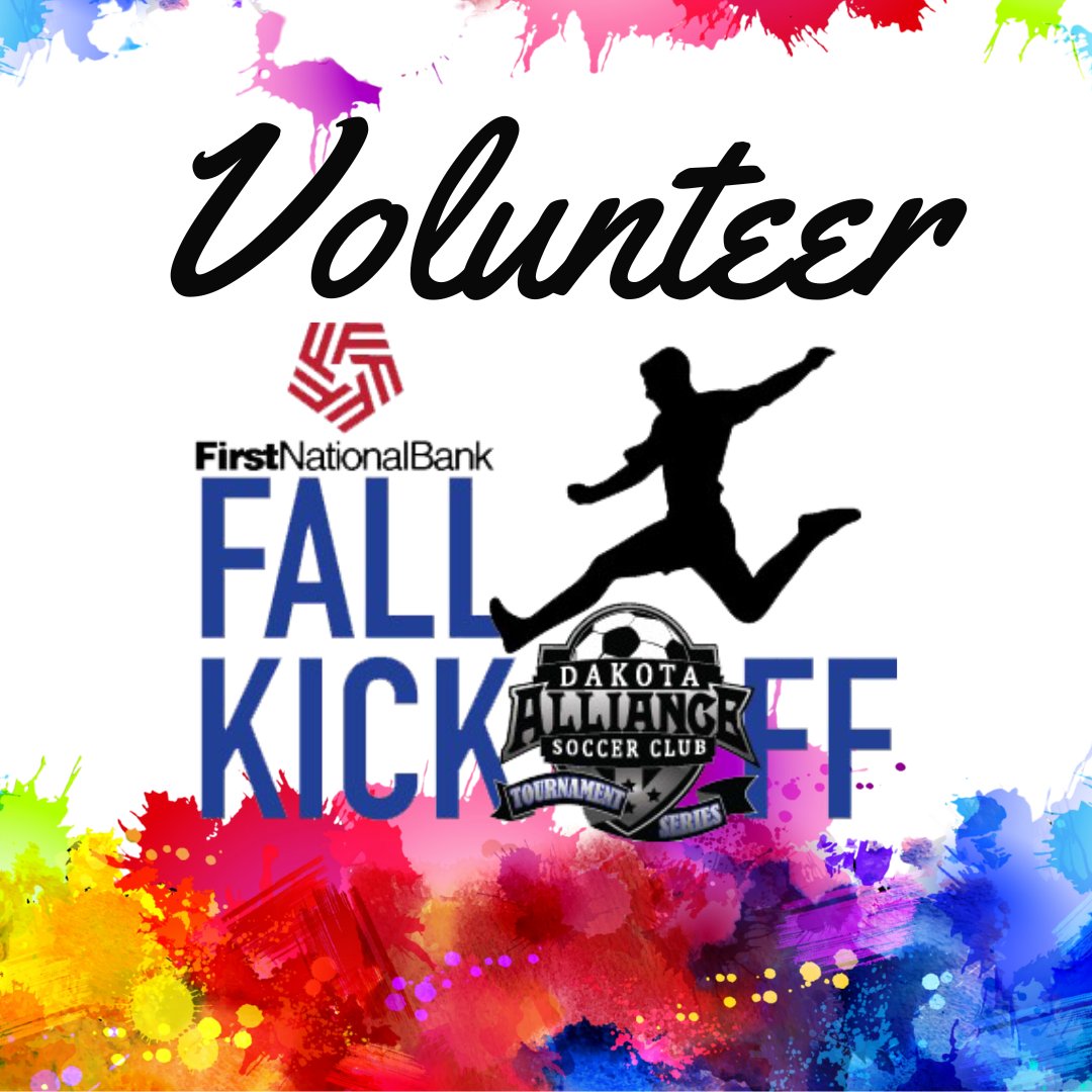Dakota_Alliance's tweet image. We have many opportunities to give of your time to help create lasting memories for young soccer players.
Consider volunteering for a couple of hours (or more) during the @FNBSF Fall Kick-Off, August 25-27, 2023.
ow.ly/LAQo50Pz3fi
#fallkickoff