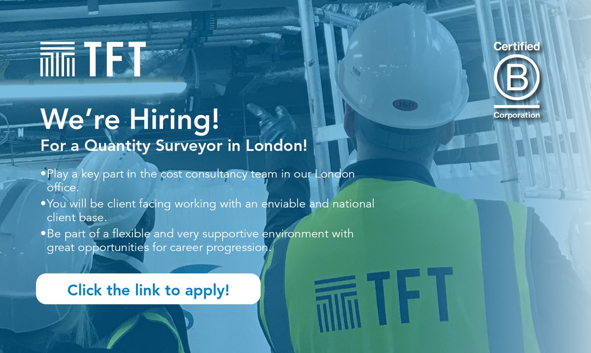 Calling all Quantity Surveyors! 

Are you ready to take the next step in your career? 

Come and join our team in London! 

Find out more and apply - tftconsultants.com/careers-list/q…