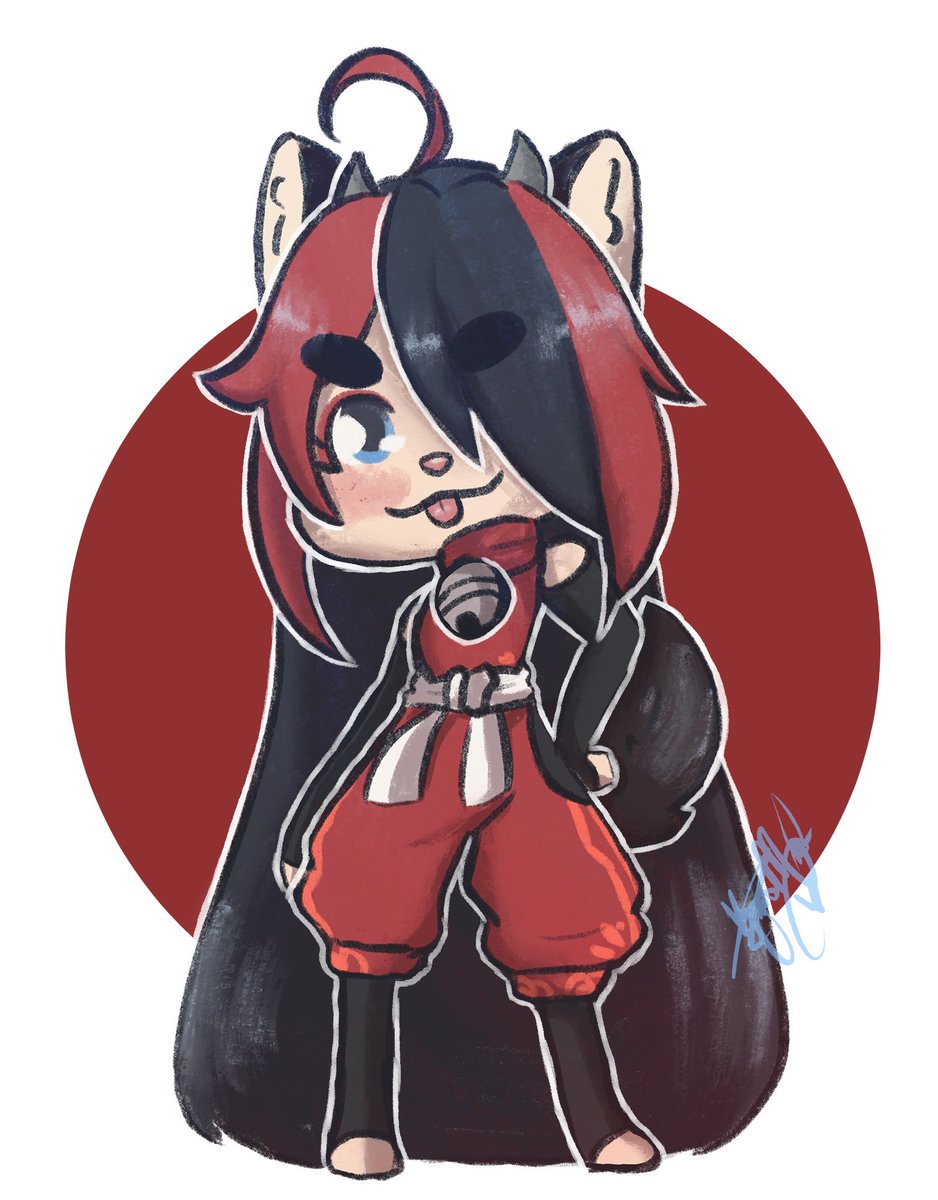 KnutMylk's tweet photo. Painterly doodle chibi for my bestie @SpazziHD https://t.co/S8P3ynMvMQ