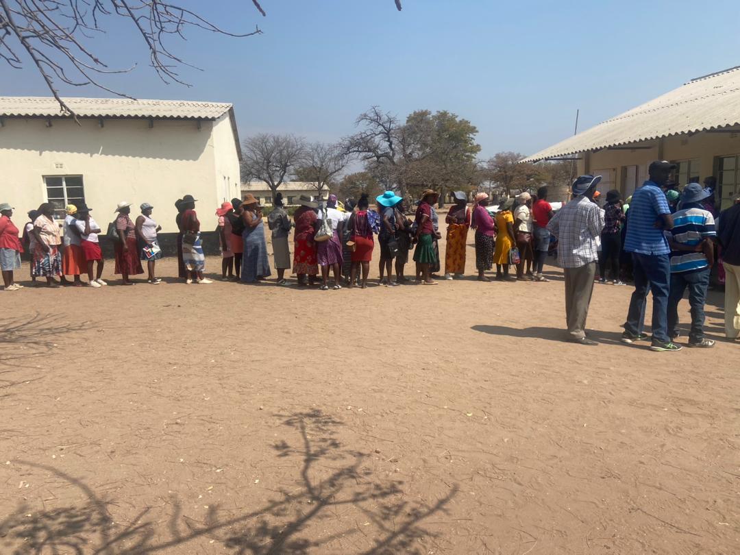 ZimElections_23's tweet photo. In Tsholotsho South, 4419 people were counted to have voted so far, with only 16 stations out of 83 stations checking in at 2pm.
#Tsholotsho
#MatNorth
#ZimElections2023 https://t.co/ujNx82RWL5