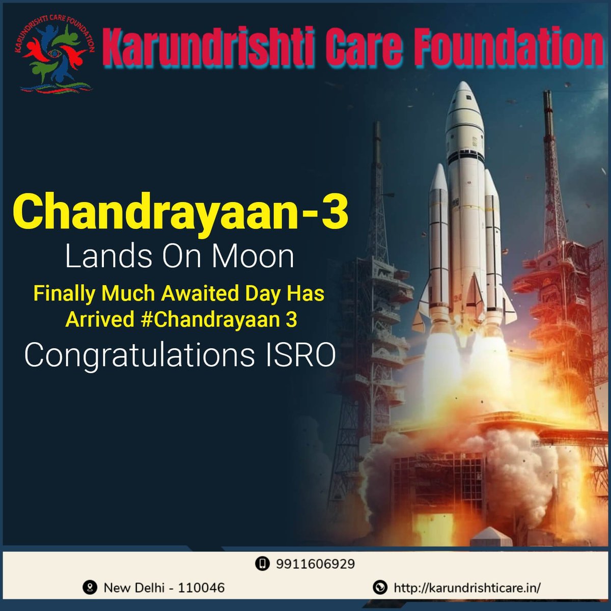 #Chandrayaan3
#ISRO
We celebrate the historic success of Chandrayaan-3 and congratulate the team at ISRO for a successful mission to the Moon! 
Here’s to keep witnessing these enriching milestones together.   
<a href="/isro/">ISRO</a>
