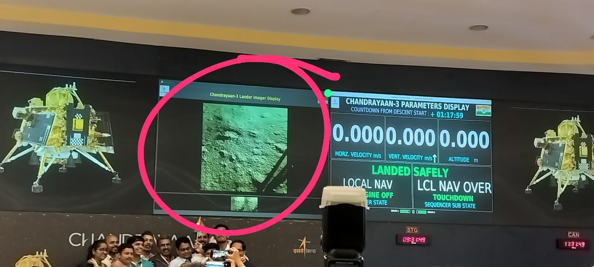 UtpalGautam5's tweet image. Images taken by #VikramLander during descent and first image captured from the surface of the #Moon by #Chandrayaan3 ...What a time to live !! Now waiting for #Pragyan Rover to roll out on the lunar surface.

#ISRO #IndiaOnTheMoon