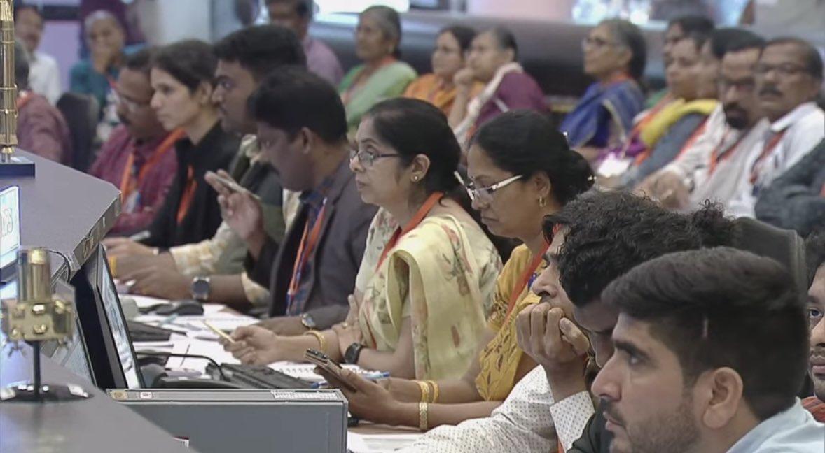 tanvi_madan's tweet photo. I'm always particularly glad to see the female STEMers at ISRO. 

What great role models. 
#Chandrayaan3 https://t.co/ezs2jpDcAr