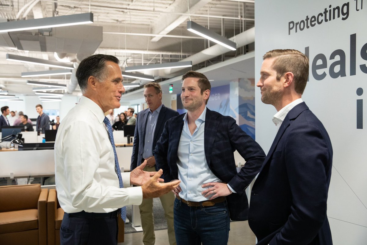 SenatorRomney's tweet photo. The CCP continues to pose great threats to the supply chains, personnel, and IP of U.S.-based companies. Met with the team at South Jordan-based Strider Technologies to discuss their capabilities for addressing these vulnerabilities &amp; other pressing national security challenges. https://t.co/6Av1uAML67