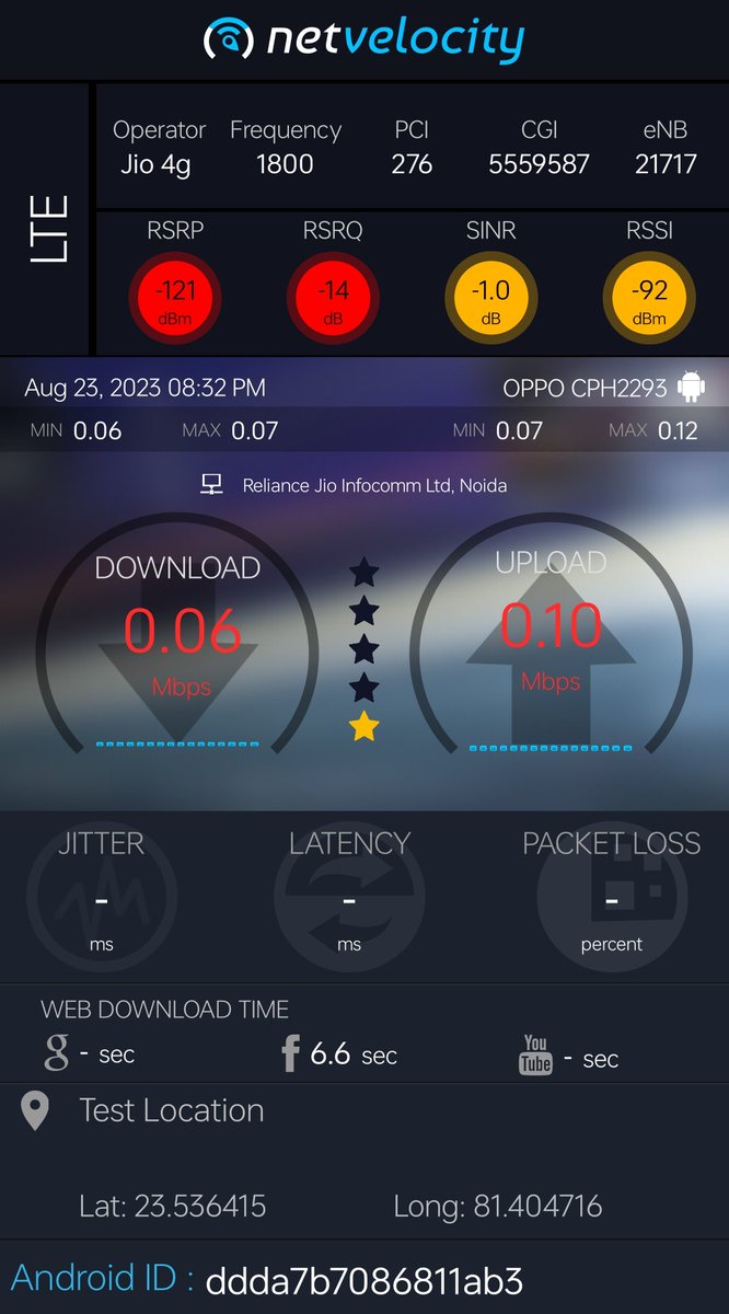 HIMANSHU1_425's tweet image. Network issue since last one week no improvement in jio network...Feels like running 2G in 4G era !
#Networkissue
#jio 
@JioCare 
@reliancejio 
@JioChat