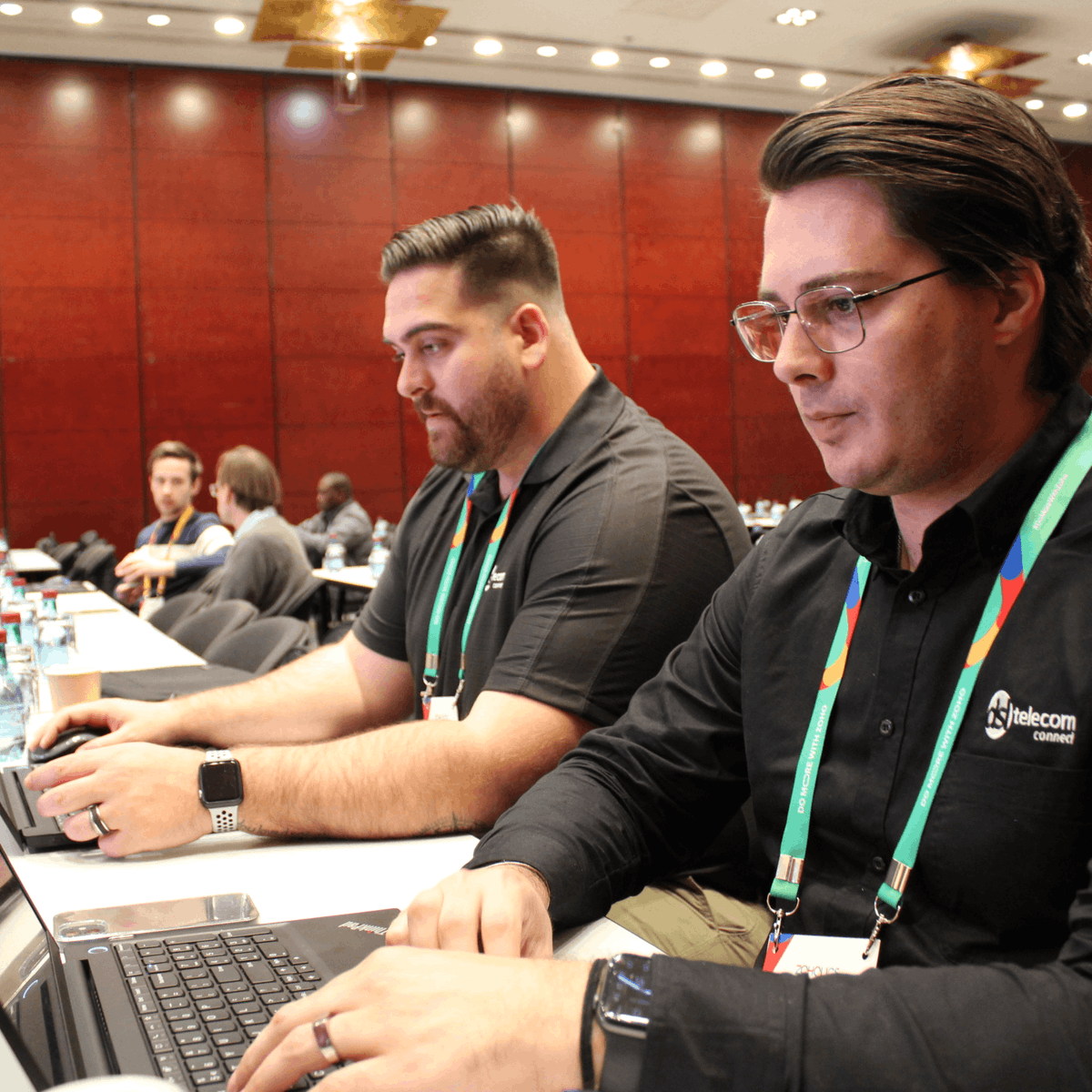 DslTelecom's tweet photo. In action at Zoholics Cape Town 2023: Our Implementation Lead Jacque and Implementation Agent Dre, fully absorbed in the experience and making every moment count. 🚀💼 #Zoholics23  #DoMoreWithZoho https://t.co/5GWkBO01YI