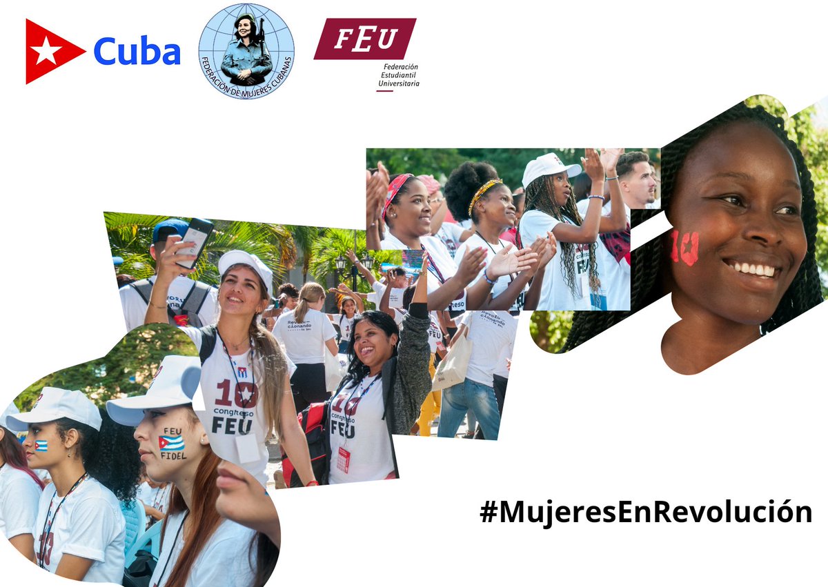 Desde la <a href="/FeuCuba/">FEU de Cuba</a> enviamos una felicitación a nuestras #MujeresEnRevolucion que día a día les vemos en diferentes frentes de batalla como herederas del legado de #VilmaVive 🌺