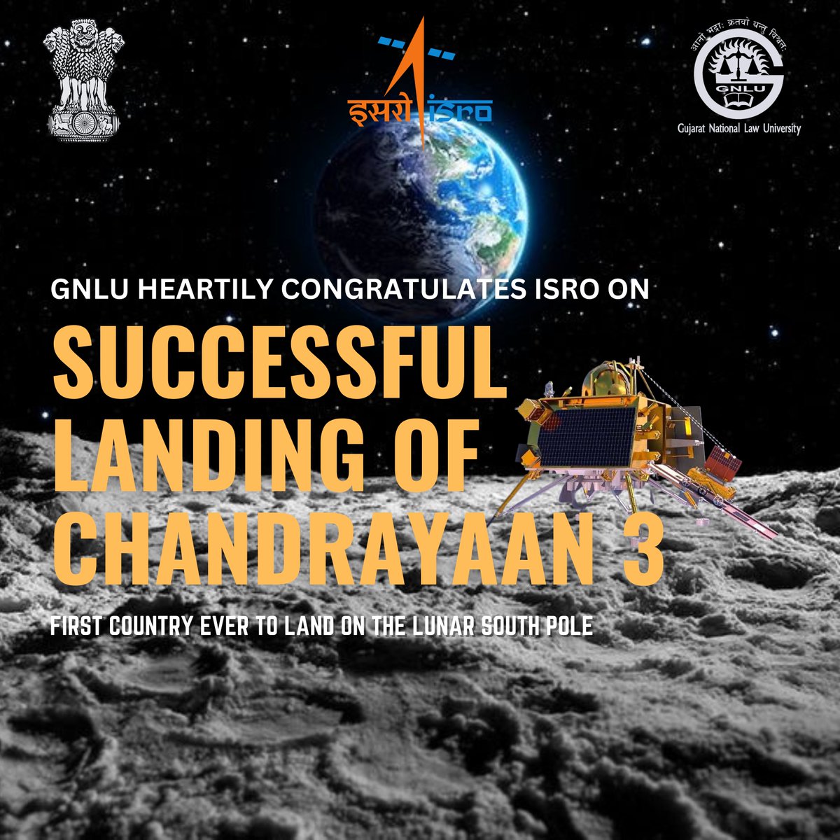 Proud moment of all Indians, the successful landing of Chandrayaan-3 fills us with immense pride! It showcases the brilliance of our scientists & the unbreakable spirit of our people. Let's keep reaching for the stars and making India's presence shine worldwide.🇮🇳 #Chandrayaan3