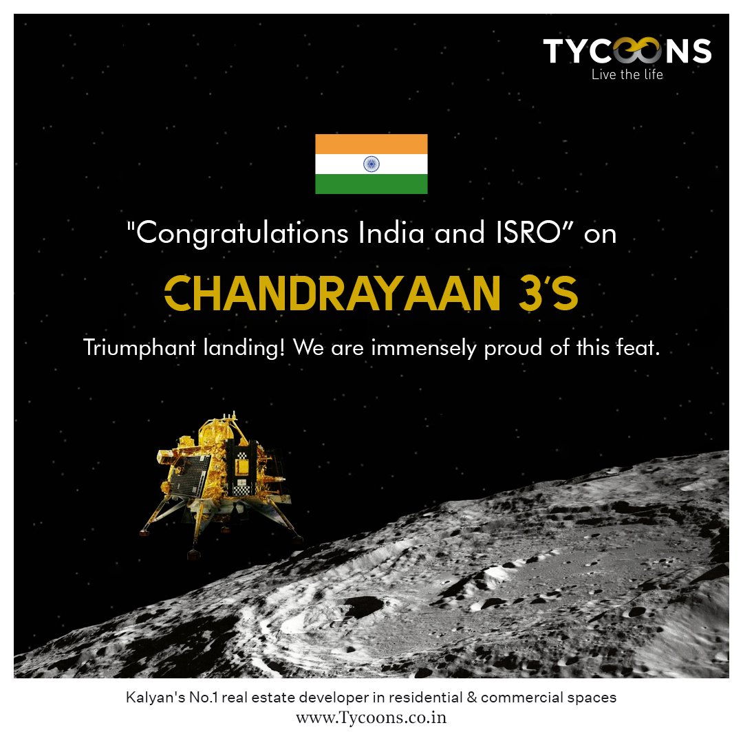 Tycoons_Group's tweet photo. Chandrayaan 3: Taking India's Dreams to New Lunar Heights 🚀🌕

#Chandrayaan3
#IndiaOnTheMoon
#IndiaOnMoon
#Tycoons https://t.co/ZPgOpY130s