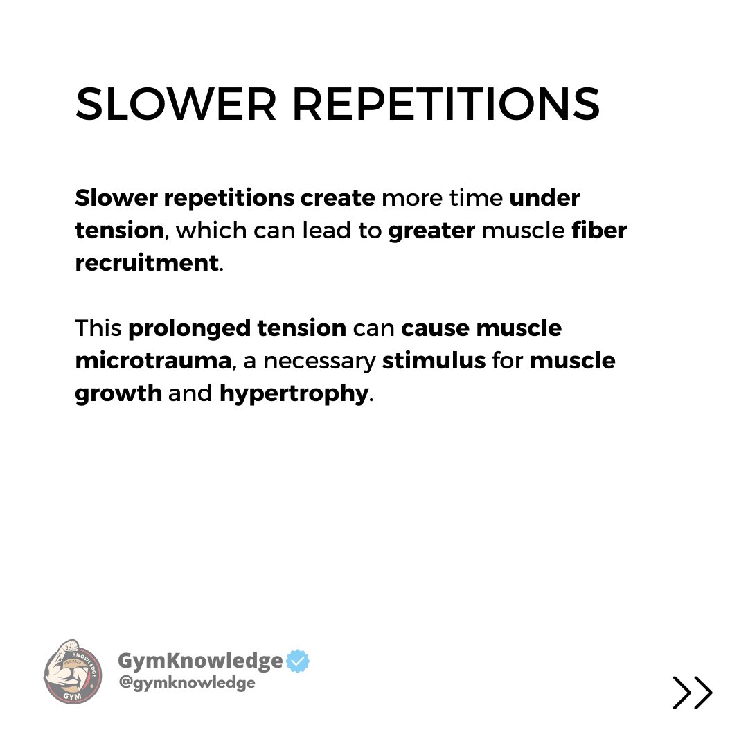 GymKnowledgeOne's tweet image. 💪 Maximizing Muscle Gains: The Power of Time Under Tension 💪

Unlock your body&apos;s potential with this bodybuilding secret! &quot;Time under tension&quot; (TUT) might just be the key to taking your gains to the next level. 🚀#gym #timeundertension #training