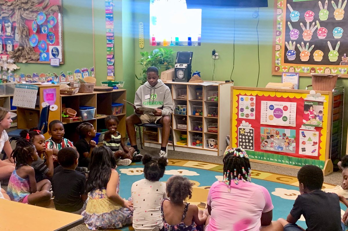 Story Time with our friends at Beginning and Beyond Child Development Center #GibbonsServes