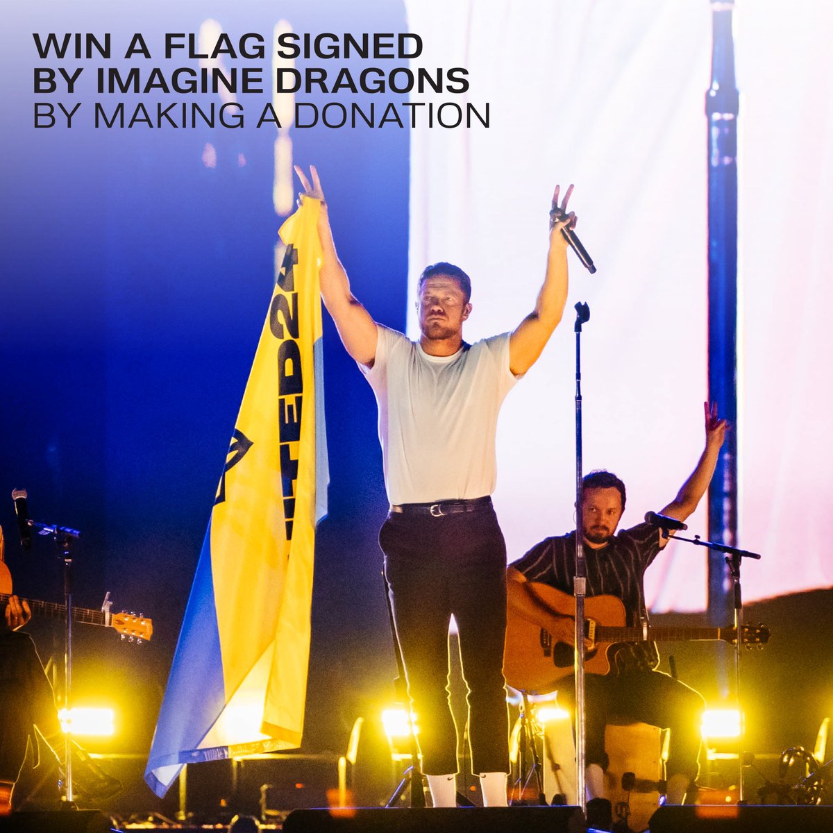 U24_gov_ua's tweet photo. 🇺🇦 @Imaginedragons have signed a Ukrainan flag during their concert in Warsaw. You can get it for a charitable donation towards Rebuild Ukraine♥️
 
Until 01.09.2023, donate $24 and get a chance to win this flag. 

Join in: https://t.co/1pIoIU8lk7
#FlagDay https://t.co/VZBStto3B2