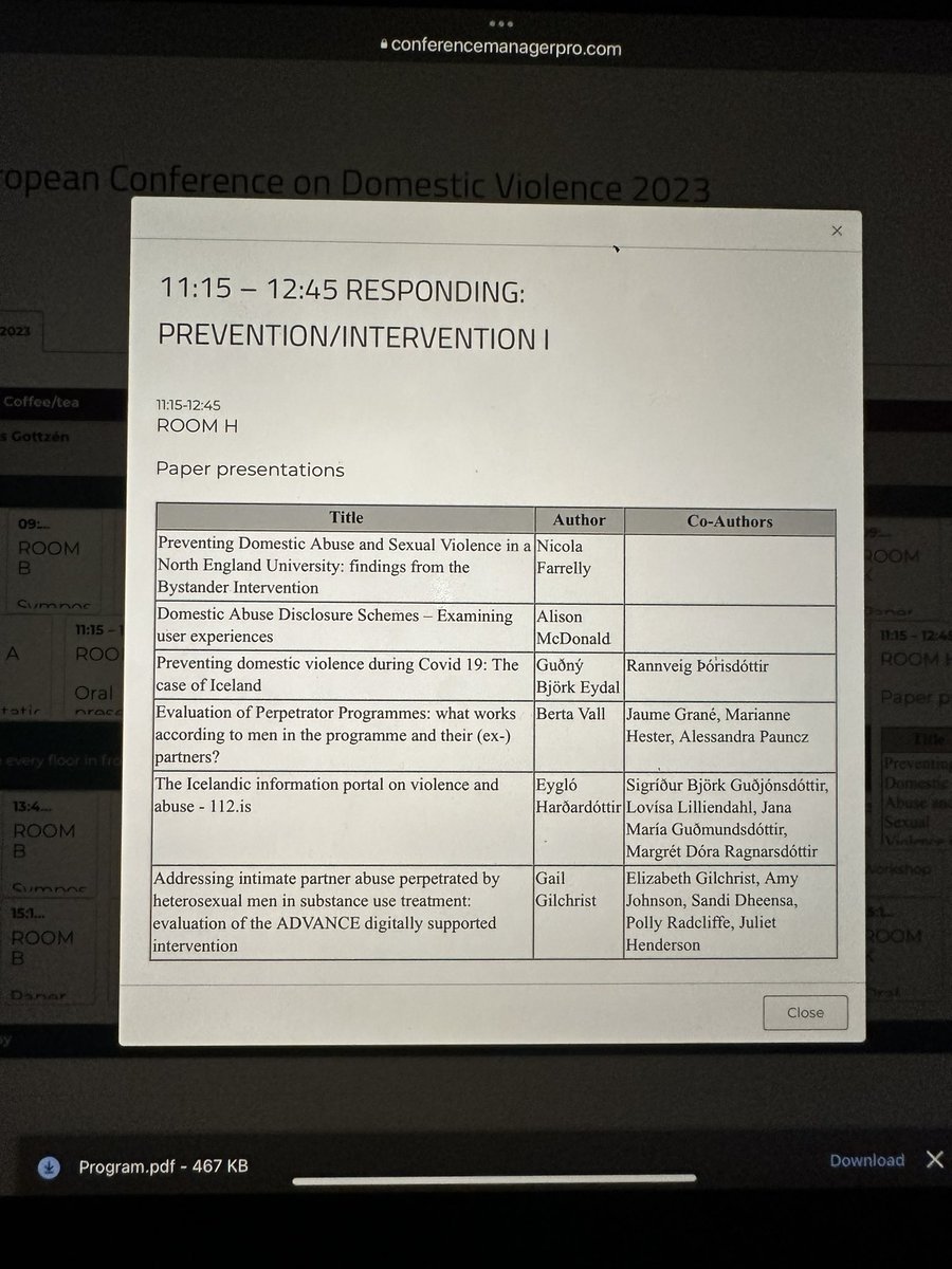 AliMcD101's tweet photo. When your name is on the programme it’s official 😱🥰. Can’t wait to present my PhD research on user experiences of DV disclosure schemes (specifically Northern Ireland) #DVADS at the #ECDV23 in Reykjavik - looks like it’s going to be a brilliant event! https://t.co/E0MyItLqxd https://t.co/UjegxXthik