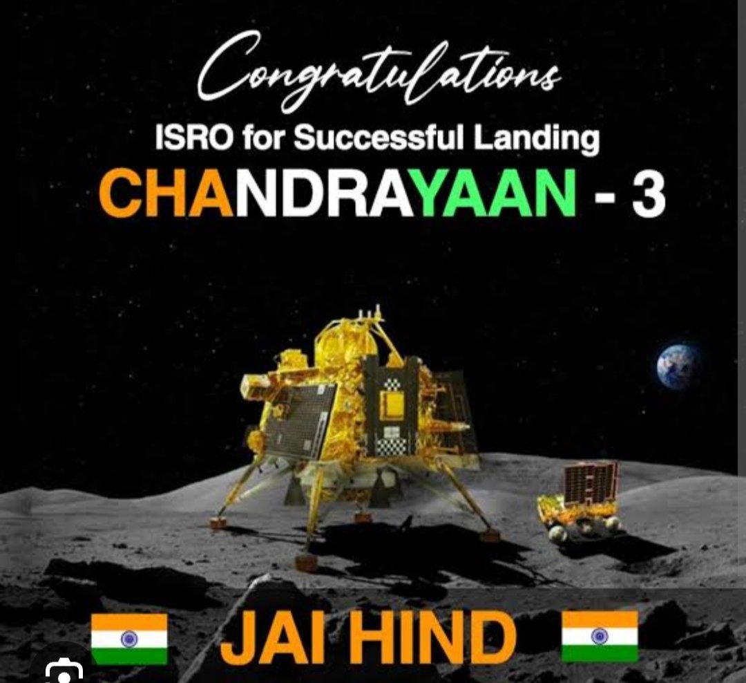 કોઈ શિક્ષક હજારો વાર અને સમયસર પોતાની કક્ષામાં (ક્લાસ)પહોંચ્યો હશે... ત્યારે જઈને ચંદ્રયાન એની કક્ષામાં પહોંચ્યું છે.... ✍️Mr.Dr.

✅Dedicated to all Teachers...!!! || |🎉🎉
✅Congratulations, Isro🎉🎉🎉🎉
@DashrathBoka18 
<a href="/ib_chaudhary/">Ishvar Chaudhary</a> 
<a href="/ParulbaParmar/">Parulba Parmar</a> 
@