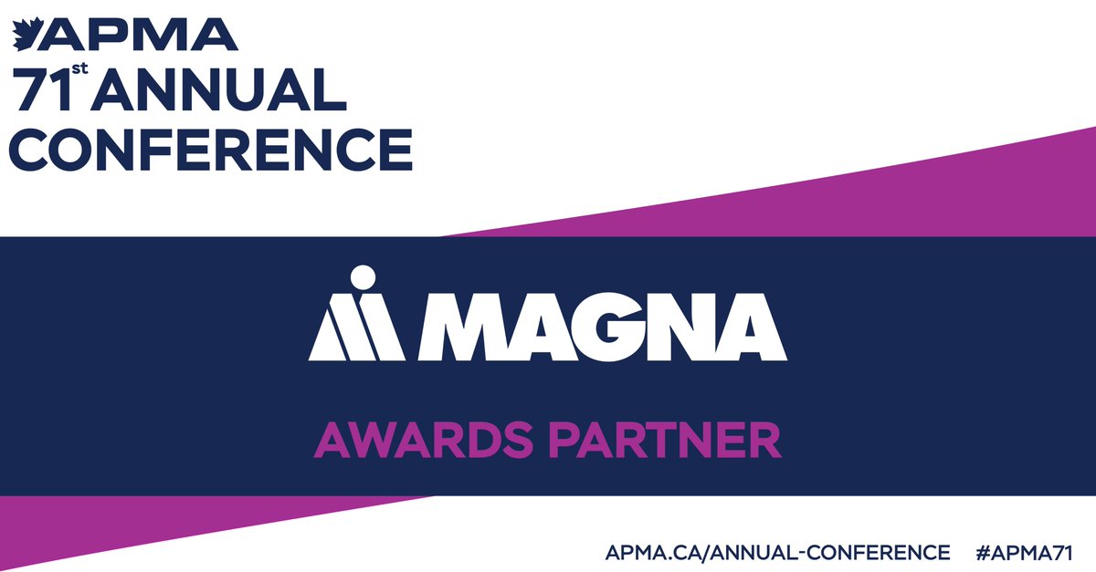 APMACanada's tweet image. A big thank you to @MagnaInt  for being this years awards sponsor at The APMA'S 71st Annual Conference on September 26❗️@MagnaInt started from humble beginnings in a garage to becoming one of the world’s largest suppliers in the automotive space 🚗👏 . 
#apma71 #autosupplier