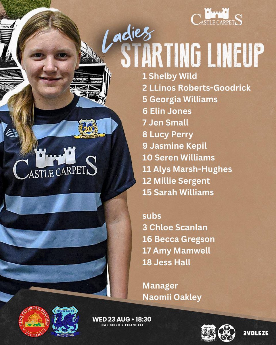 Kinmel Bay ladies FC (@baykinmel) on Twitter photo β½οΈ Kinmel Bay Ladies FC β½οΈ
π Y Felinheli
π
Tonight
ποΈ Cae Seilo Y Felinheli
β° 6:30pm ko
π NWCFA Womenβs Challenge Cup
π€ Jonathon Ervine
Thanks as always goes to our main sponsors
Main Sponsors - Castle Carpets North Wales Castle Carpets
<a href="/cpdiyfelinheli/">CPDI YFelinheli</a>
<a href="/NWSportDave/">Grassroots North Wales</a> β½οΈ Kinmel Bay Ladies FC β½οΈ
π Y Felinheli
π
Tonight
ποΈ Cae Seilo Y Felinheli
β° 6:30pm ko
π NWCFA Womenβs Challenge Cup
π€ Jonathon Ervine
Thanks as always goes to our main sponsors
Main Sponsors - Castle Carpets North Wales Castle Carpets
<a href="/cpdiyfelinheli/">CPDI YFelinheli</a>
<a href="/NWSportDave/">Grassroots North Wales</a>