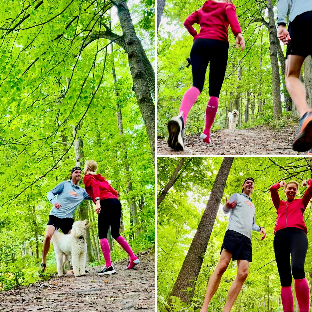 Our 20th anniversary of trying to take cute selfies and falling short of the 'perfect' shot. Lucky for us, we have a good laugh along the way! 😆#TrailDog was pretty entertained too! Thanks #BobHunterPark @RougePark for our running date this morning! 

#In2Nature
#TrailRunning