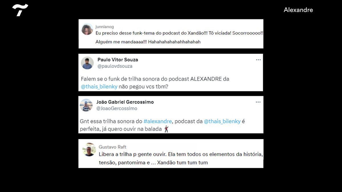 vocês pediram e a gente ouviu! 🖤

a trilha sonora do podcast “Alexandre” tá disponível nos streamings de música 🎧

são 8 faixas compostas pelo <a href="/Arthurdecloedt/">Arthur Decloedt</a>, nosso talentoso parceiro