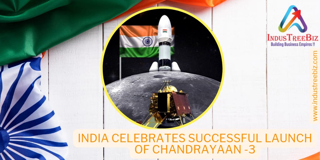 industreebiz's tweet photo. From dreams to reality, Chandrayaan-3 touches down on the moon, echoing the 'victory cry' of a resurgent India. 🌕🇮🇳 

#Chandrayaan3 #NewIndiaSpaceTriumph https://t.co/4J6JxjMam5