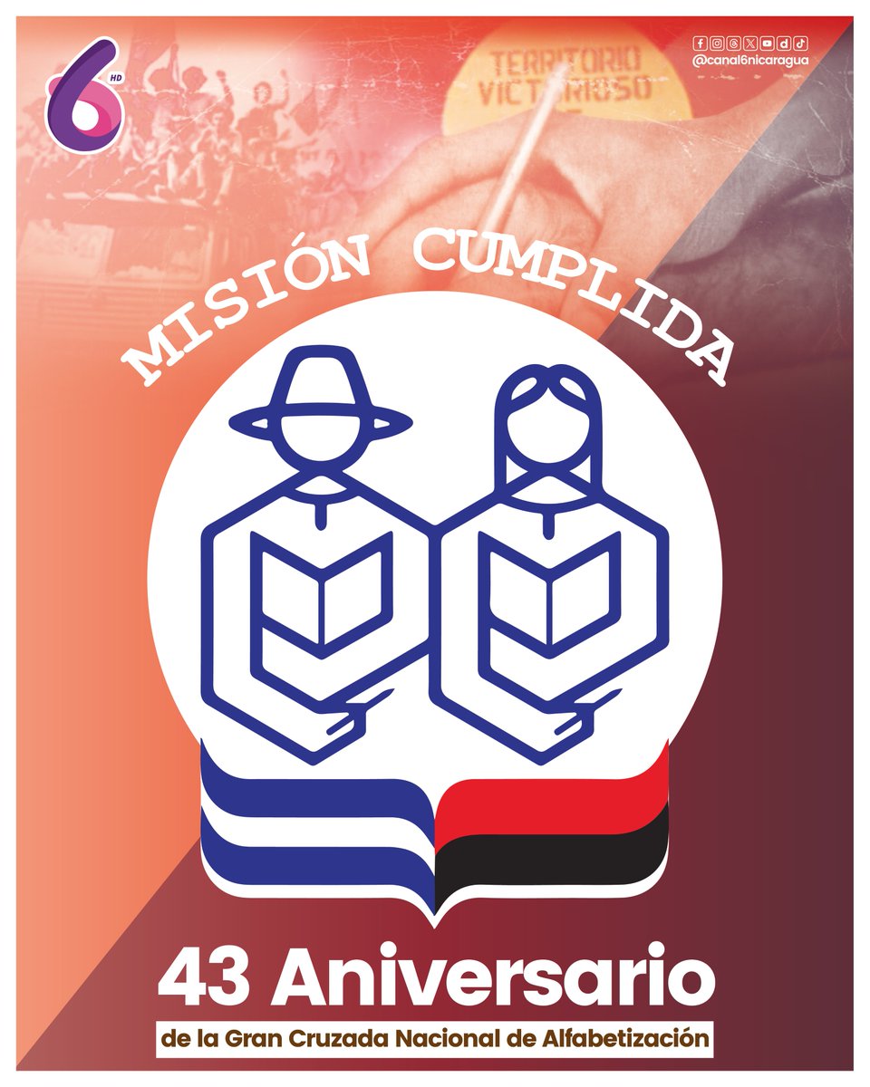 #Nicaragua Conmemora el 43 Aniversario de la Gran Cruzada Nacional de Alfabetización.