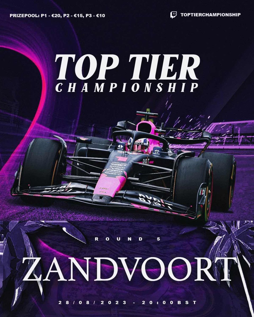 🚨 Special Race

Next Monday, we return to racing after Round 4 was cancelled due to attendance.

We head to Zandvoort 🇳🇱 for a very special race, where for the first time in League Racing, a Prizepool will be awarded to the Podium Finishers!!

Graphic made by <a href="/jhgrxphics/">Joseph</a>