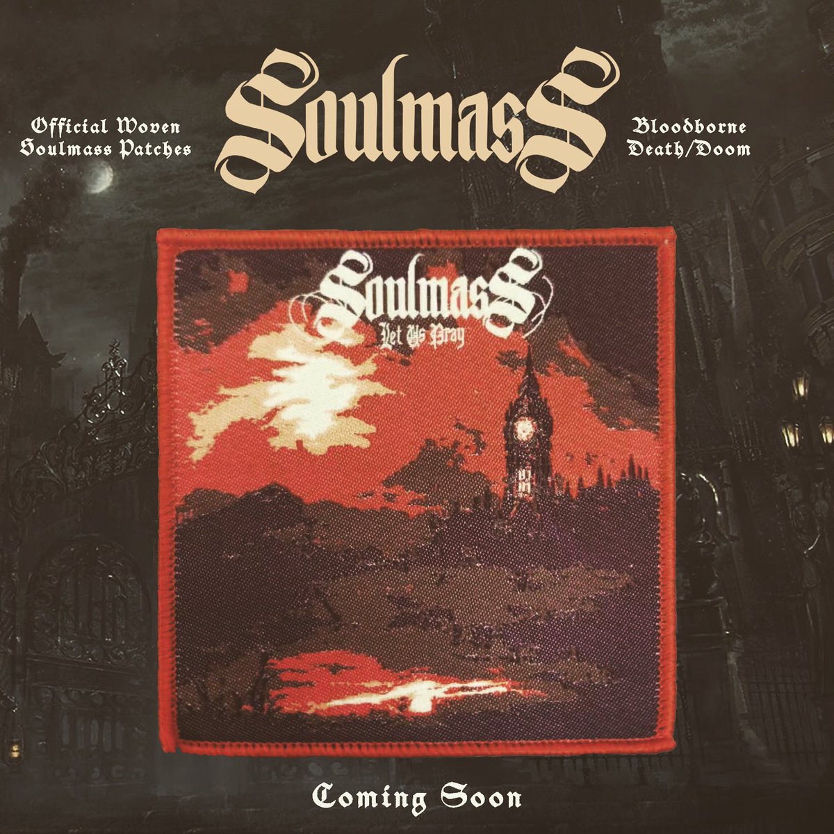 Official Soulmass patches are coming to Hearth. Travel back to Yharnam with one of the best albums of the year. Soulmass captures the crushing terror of Bloodborne with crushing riffs. 

#soulmass #bloodborne #wovenpatch #deathdoom #battlejacket #battlejackets #hearthpatches
