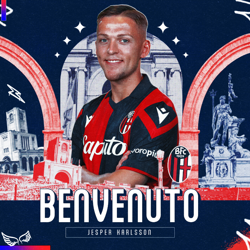Bolognafc1909's tweet photo. 𝐔𝐅𝐅𝐈𝐂𝐈𝐀𝐋𝐄 ✍️

Karlsson è un nuovo giocatore del Bologna 🔴🔵

Benvenuto Jesper 🇸🇪⚡

#ForzaBFC #WeAreOne