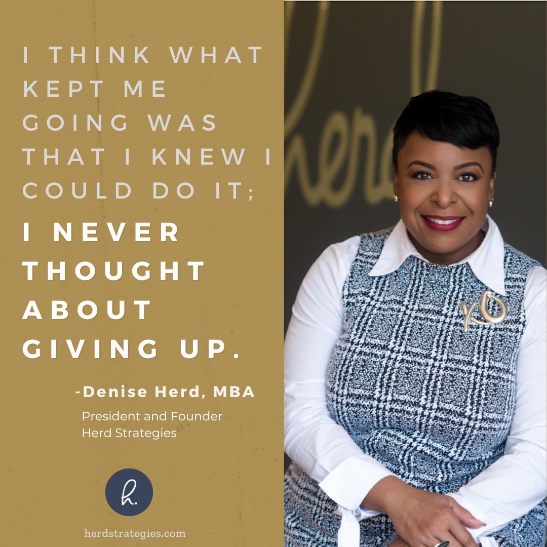 Today's #WednesdayWakeUp goes to the woman behind the question, "#HaveYouHerd?": Herd Strategies Founder and President Denise Herd. To learn all about Herd Strategies and our services, click here: herdstrategies.com
#BlackBusinessMonth #BlackOwned
