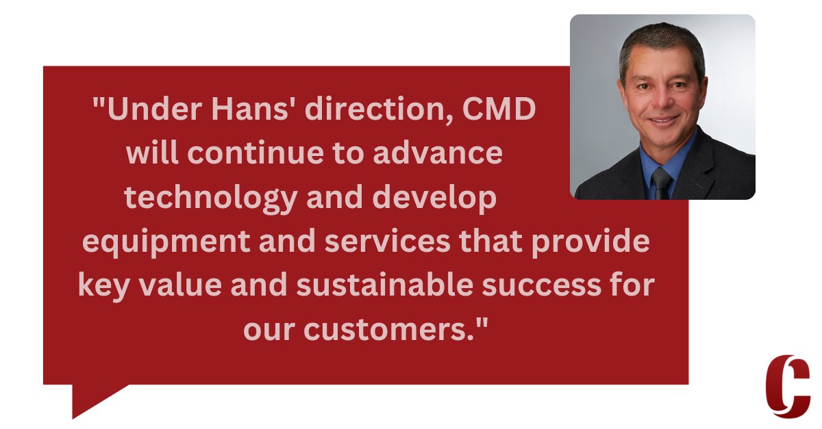 With over 30 years of diverse business &amp; manufacturing experience, Hans Bachmeier has been appointed President of <a href="/CMDCorporation/">CMD Alternative Energy Solutions</a>! 
We are looking forward to seeing CMD's future successes - congratulations! conta.cc/3snMVrg