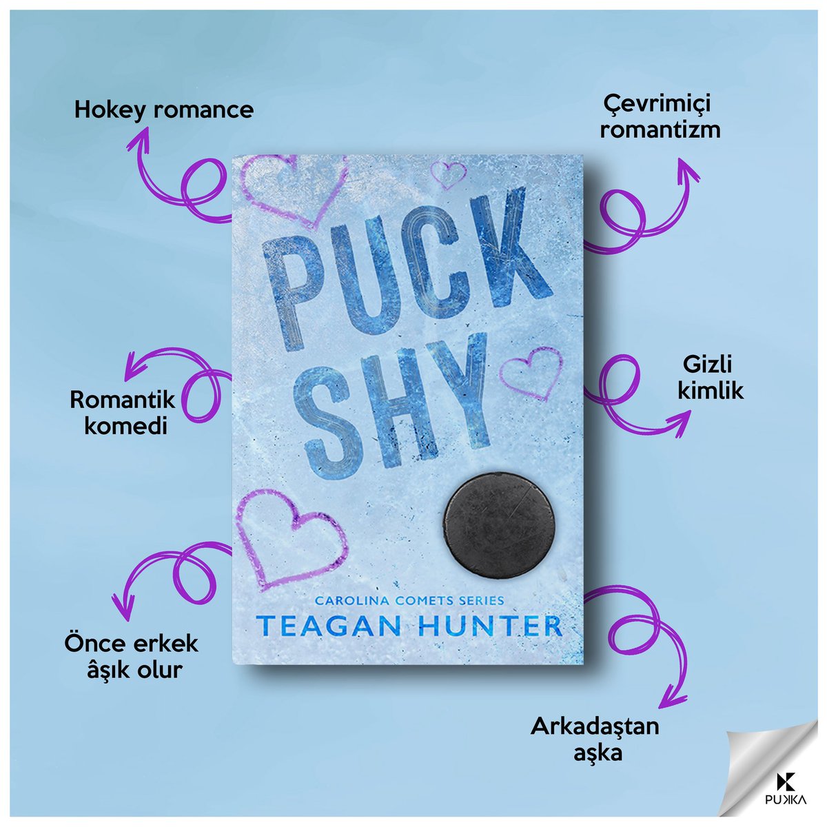 'Puck Shy' eylül ayında sizlerle buluşturacağımız kitaplarımızdan biri. 🏒

Collin ve Harper'la tanışmaya hazır mısınız? 🩵

#pukkayayınları #teaganhunter #puckshy #carolinacomets