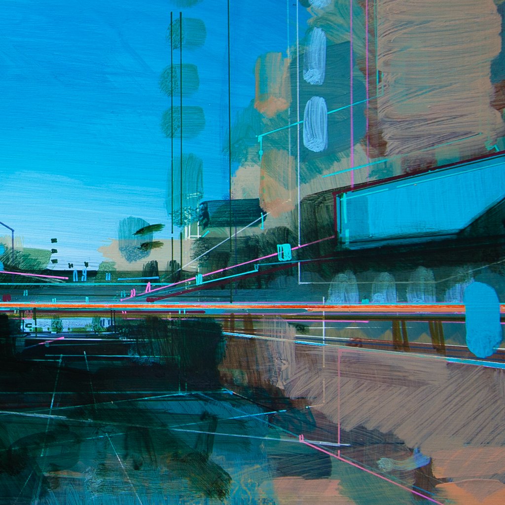 FarrellartVR's tweet image. Underpass, 2023, Acrylic on Copper. I am using #oldholland oils today to add the final touches to this painting on #copper. 
#art #oilpainting #spatialpainting  #london #acrylicpainting #poscapens #goldenacrylics #urbanpainting #painterlygestures #christopherfarrell #londonart