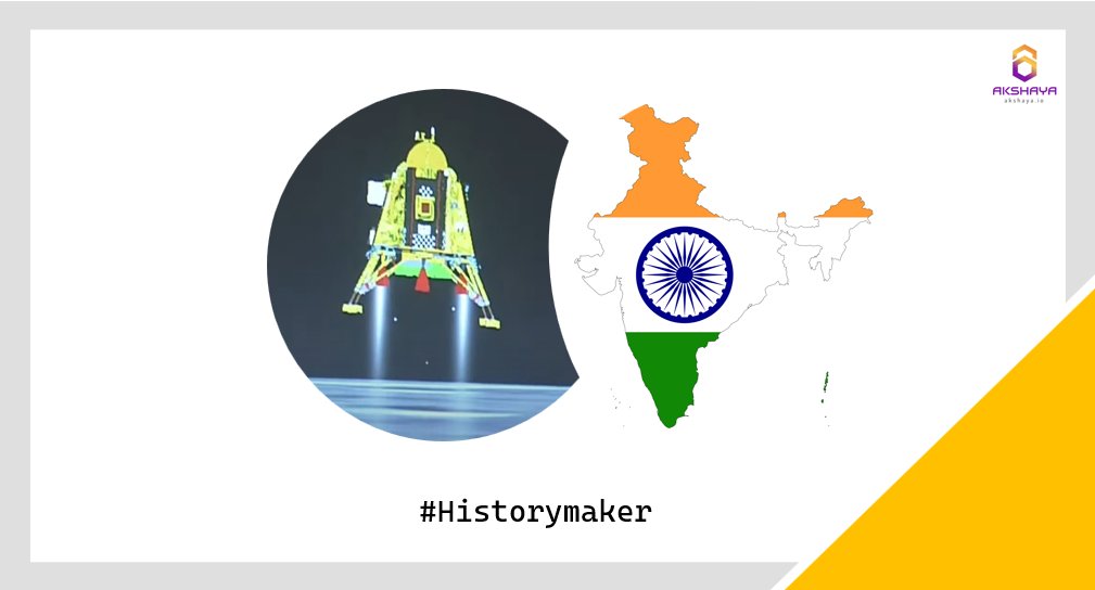 Congratulations to #ISRO  for landing Chandrayaan 3 on the moon. India was the first to land on the south pole of the moon.

#Chandrayaan3 #ISROMissions #isrochandrayaan3mission #isroindia #MoonLanding 
#IndiaOnTheMoon