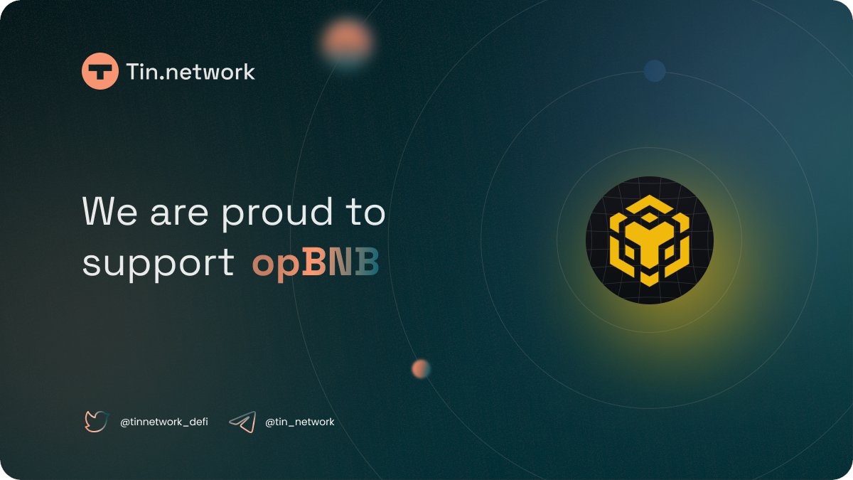 Tin.network now supports #opBNB network

👉 opBNB is Optimized Layer-2 Solution That Delivers Lower Fees And Higher Throughput To Unlock The Full Potential Of The BNB Chain.

<a href="/BNBCHAIN/">BNB Chain</a> #opbnbchain $BNB