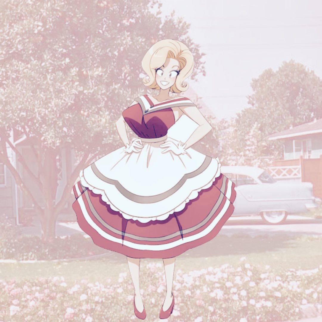 ‍ ‍ 
 ‍ ‍  ‍ ‍𝐒𝐭𝐞𝐩𝐟𝐨𝐫𝐝! 

 ‍ ‍ ‍ 𝐀 𝐭𝐫𝐮𝐥𝐲 𝐬𝐰𝐞𝐥𝐥 𝐩𝐥𝐚𝐜𝐞 
 ‍ ‍ ‍𝐭𝐨 𝐥𝐢𝐯𝐞 𝐟𝐨𝐫 𝐚𝐥𝐥 𝐞𝐭𝐞𝐫𝐧𝐢𝐭𝐲!

Ms.Estelle, the leader of Stepford~! What could be going on in  that completely innocent and empty looking head~?! … Nothing devious, right?