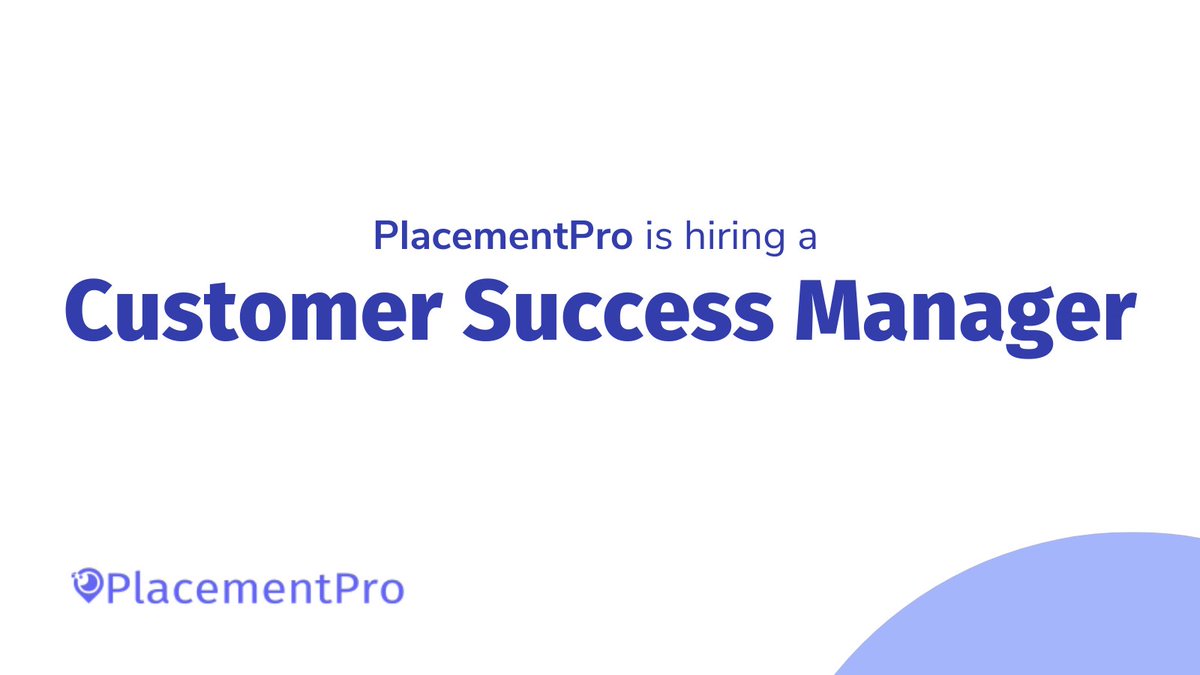 PlacementProCo's tweet image. Wanted: @PlacementProCo is hiring a Customer Success Manager (Remote) #hiring #Techjobs #CustomerService #jobsearch 

shorturl.at/eJLP5