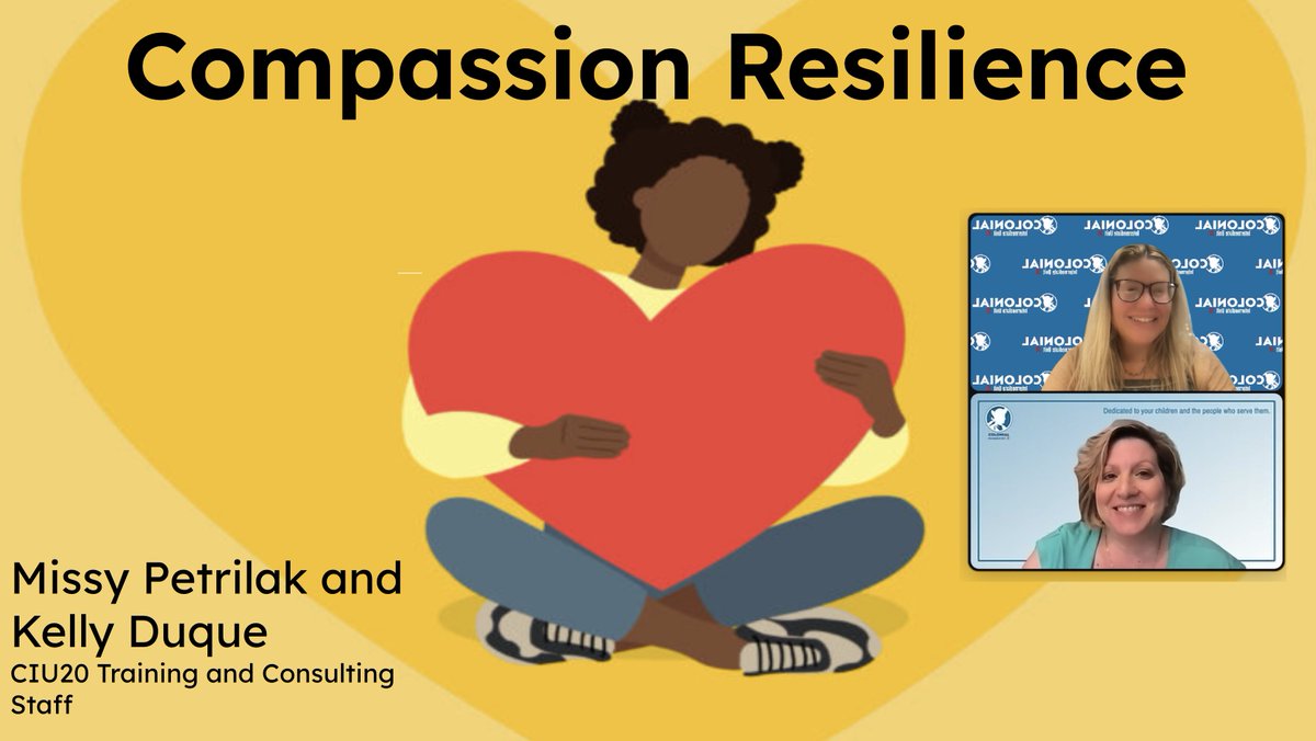 PD for Life Skills Support, Physical, and Multiple Disabilities Programs at <a href="/ColonialIU20/">Colonial Intermediate Unit 20</a>. 
Compassion resilience is the ability to maintain emotional, mental, and physical well-being while compassionately supporting others through the challenges of daily work.
