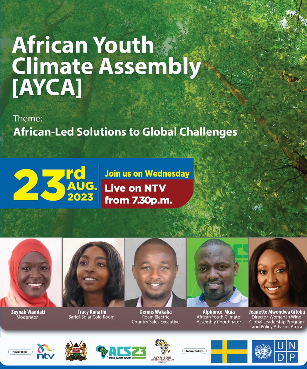 #Today Join Us for a Live Panel Discussion on African-Led Solutions to Global Challenges! 🌍
Get ready to be inspired and empowered as we bring you a thought-provoking live panel discussion on "African-Led Solutions to Global Challenges."🕢7.30 PM  <a href="/ntvkenya/">NTV Kenya</a> <a href="/UNDP/">UN Development</a> <a href="/MuiaAlphonce/">Alphonce muia</a>